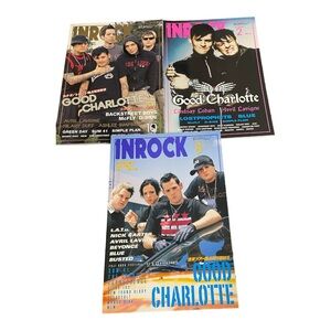 Good Charlotte INROCK Japan Magazine Lot (3) 2003-2005 Benji Joel Madden Y2K